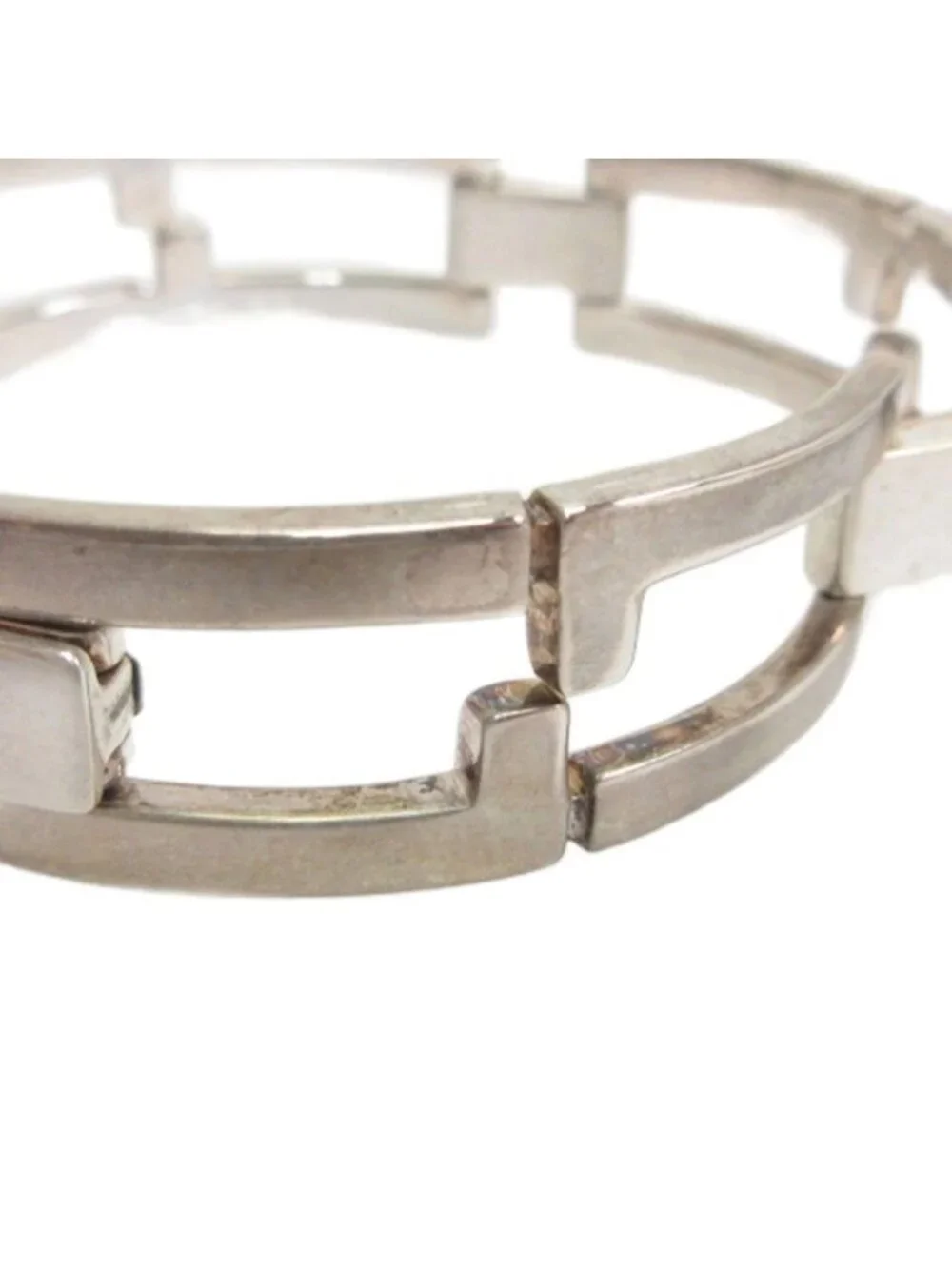 Gucci G Square Link Bracelet 925 Sterling Silver